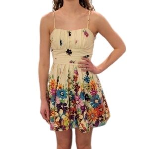 Alyn Paige Floral Print Spaghetti Strap Sleeveless Sundress Summer Dress sze 5/6